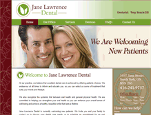 Tablet Screenshot of janelawrencedental.com